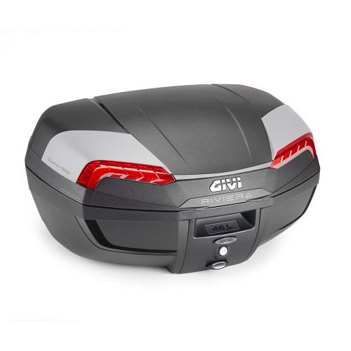 Кофр центральный Givi E46N2 Monolock Riviera Grey -Red