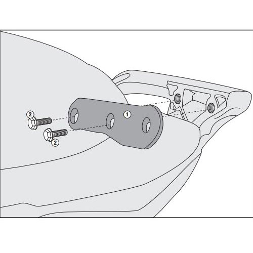 Адаптеры установки креплений кофров Givi PLX4114 / PL4114 / TE4114 Versys KLE650 2015-