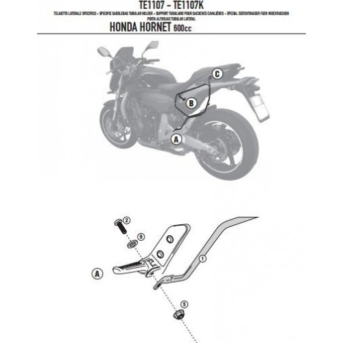 Крепление сумок Givi Easylock CB600 2007-10