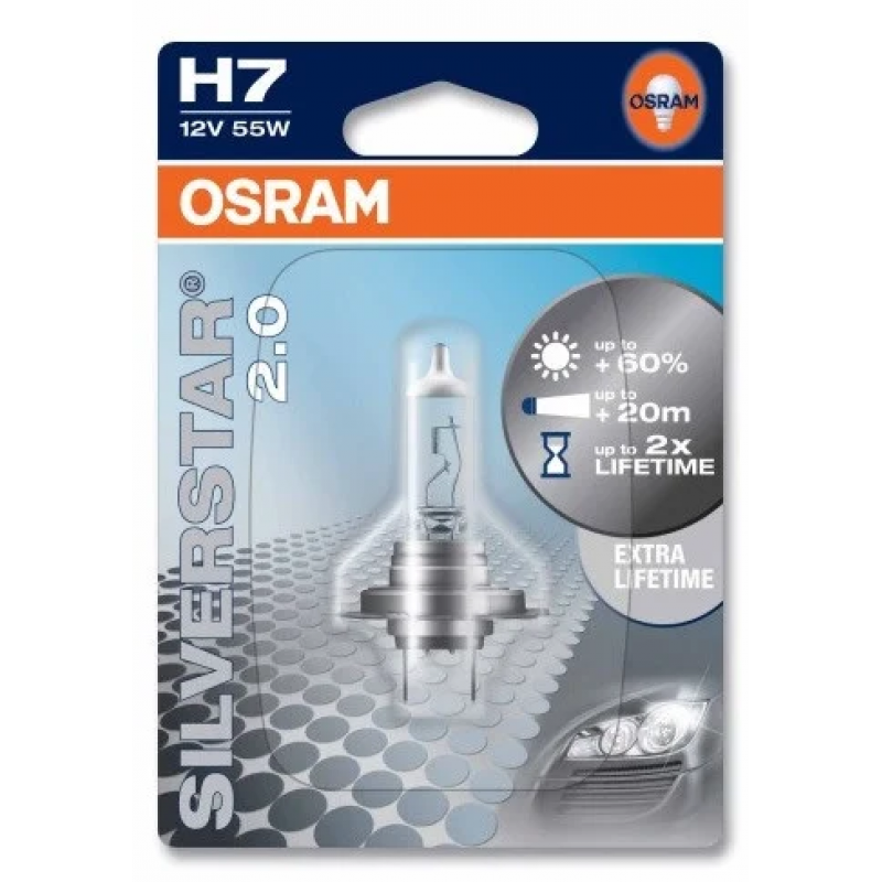 Лампочка Osram H7 12V 55W star 2.0 Silver