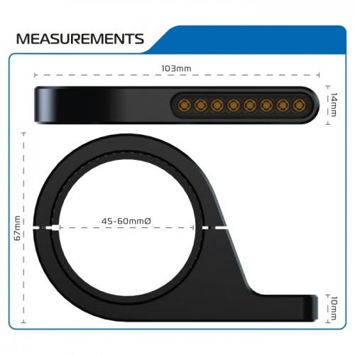 Повороти Oxford DarkTurner - Sequential Fork Mounted Indicators