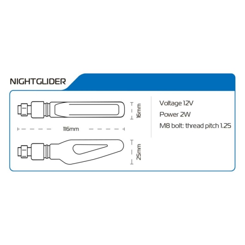 Повороти Oxford NightGlider - Sequential Indicators
