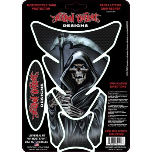 Наклейка на бак Lethal Threat Skull Grim Reaper Black