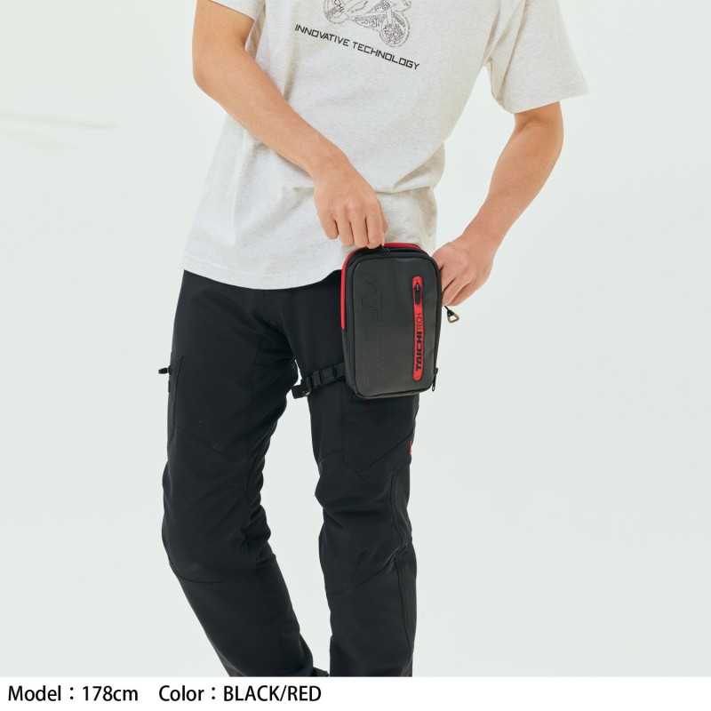 Набедренная сумка RS Taichi Belt Pouch Black Red