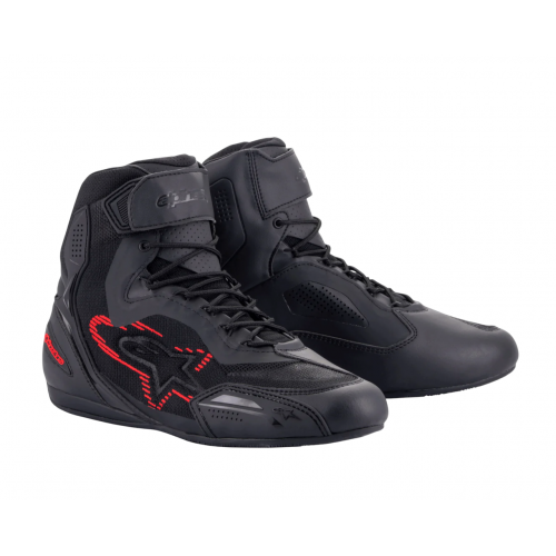 Мотоботы Alpinestars Faster-3 Rideknit Black/Dark Gray/Bright Red