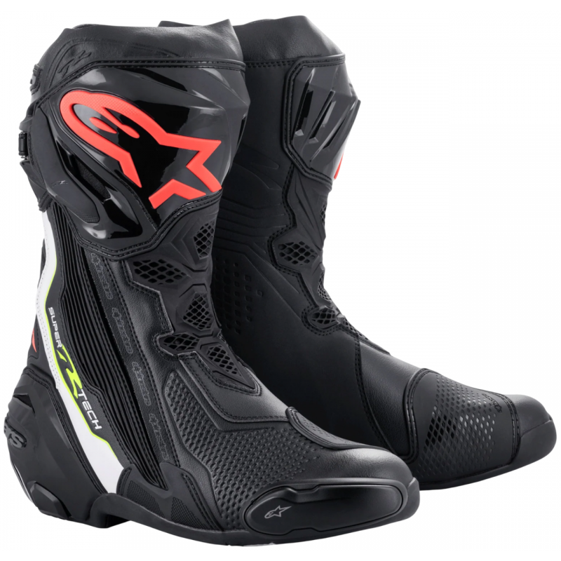 Мотоботы Alpinestars Supertech R Black White Red Yellow