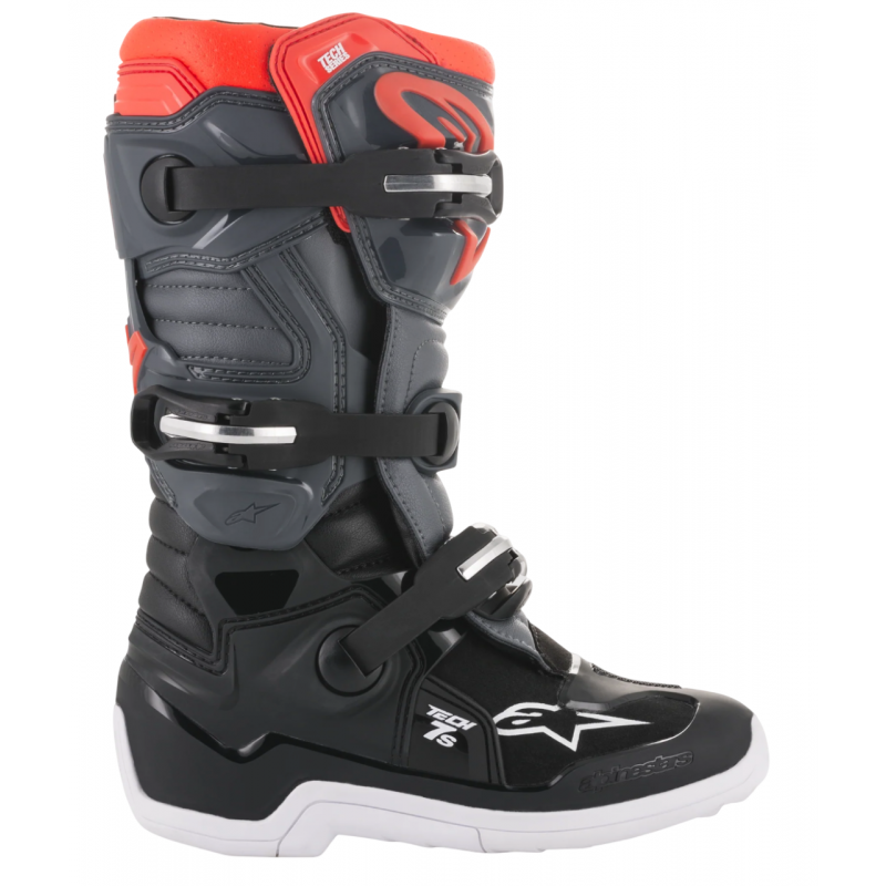 Мотоботы детские Alpinestars Tech 7S Black/Gray/Red Мотоботы детские Alpinestars Tech 7S Black/Gray/Red