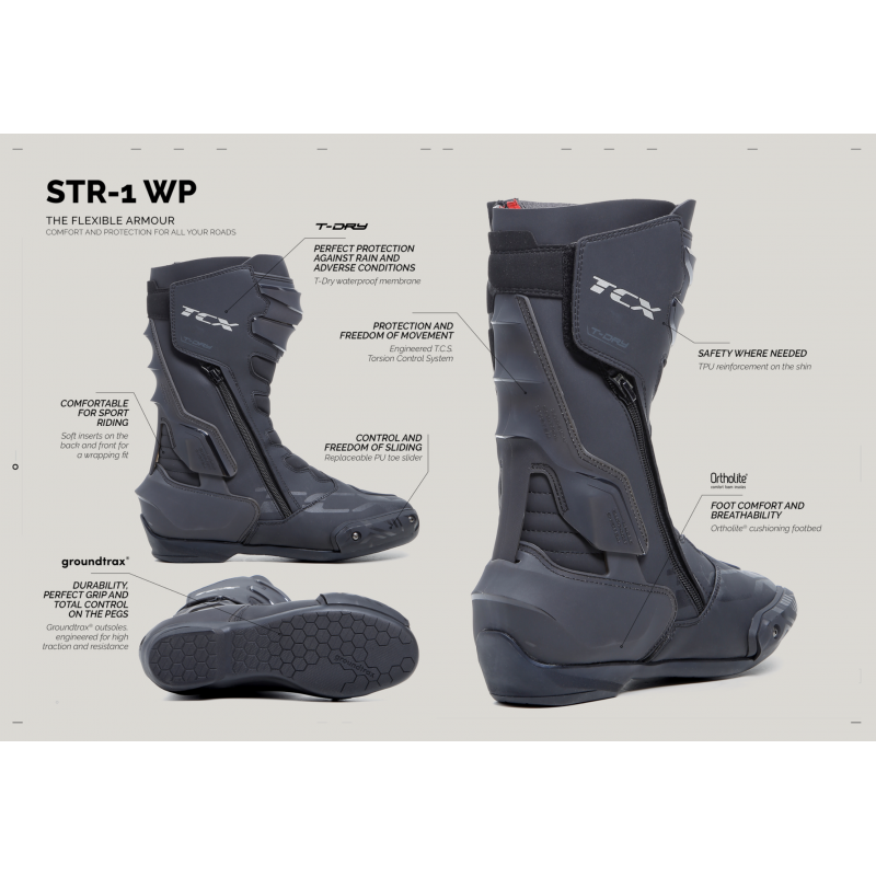 Мотоботы TCX S-TR1 WP Black W