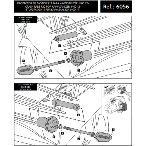 Крашпады Puig R19 Ninja ZX-14R 2012-