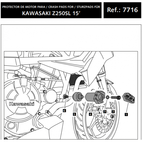Крашпады Puig R19 Z250SL 2015-17