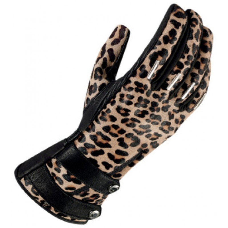 Мотоперчатки женские Icon Catwalk Leopard