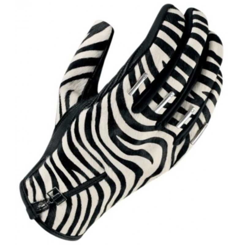 Мотоперчатки женские Icon Catwalk Zebra