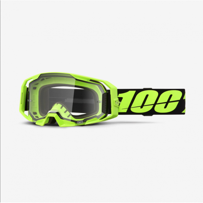 Мотоокуляри кросові 100% Armatic Neon Yellow Clear