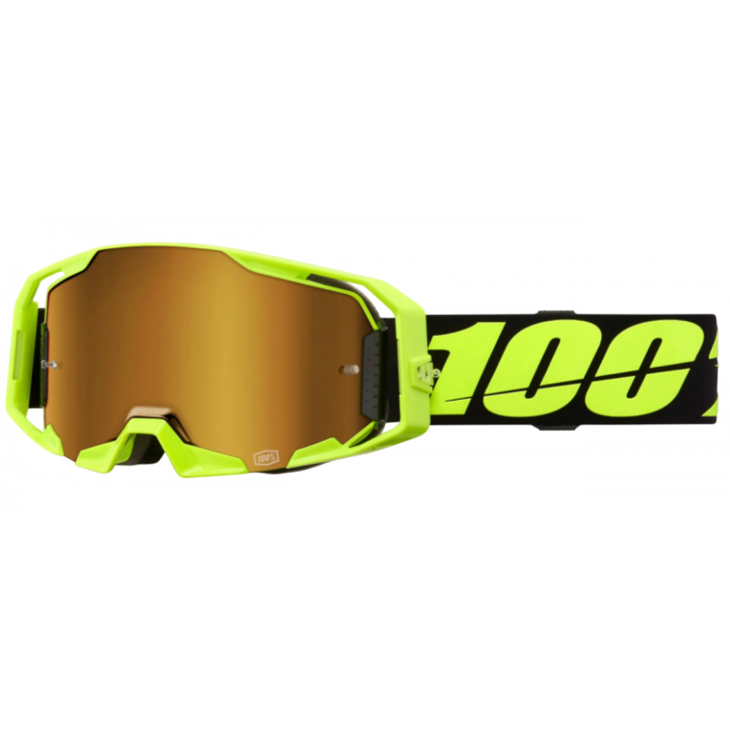 Мотоочки кроссовые 100% Armatic Neon Yellow -Gold