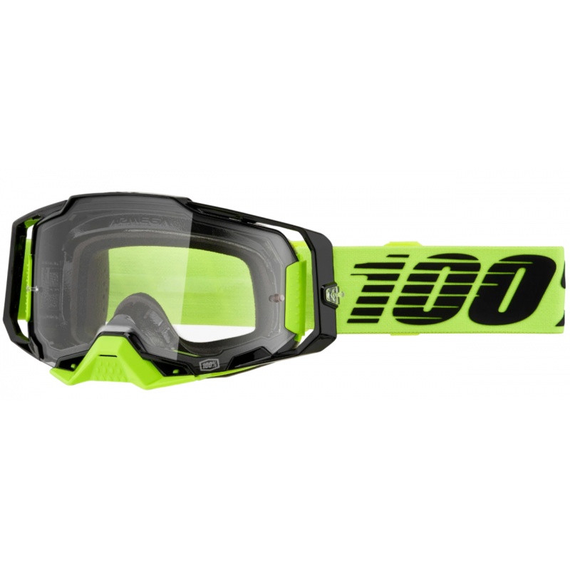 Мотоочки кроссовые 100% Armega Neon Yellow Clear