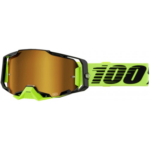 Мотоокуляри маска 100% Armega Neon Yellow -Gold