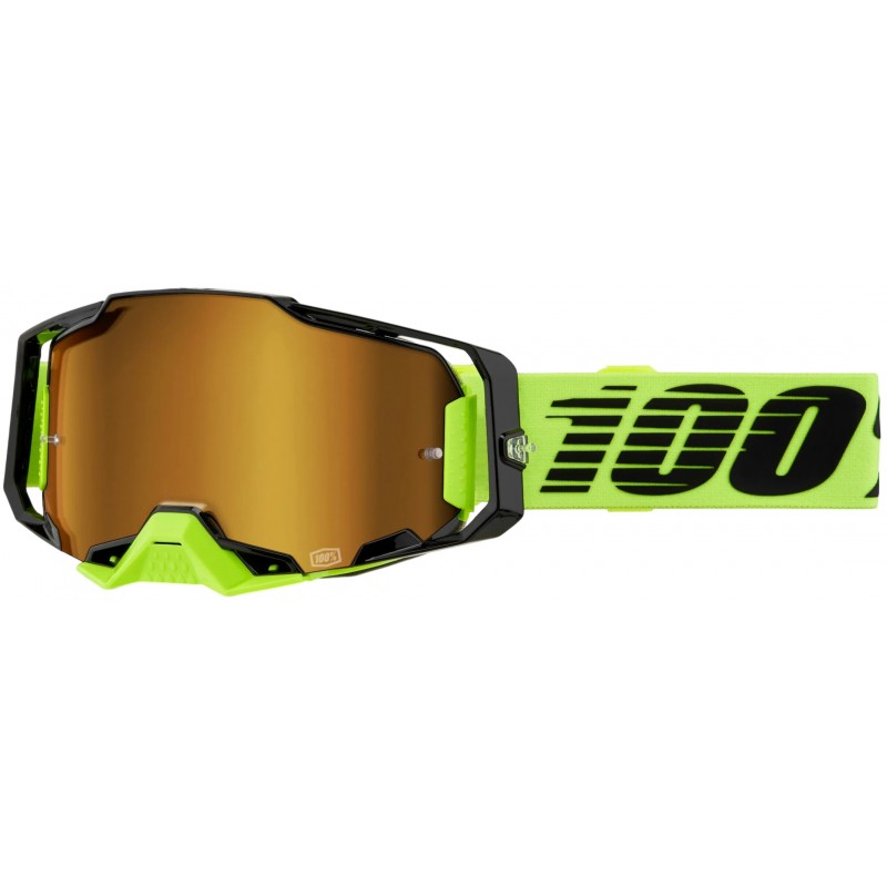 Мотоокуляри маска 100% Armega Neon Yellow -Gold