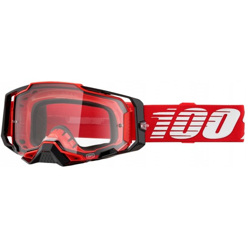 Мотоокуляри маска 100% Armega Red -Clear