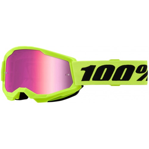 Мотоокуляри маска дитячі 100% Strata 2 Neon Yellow -Pink