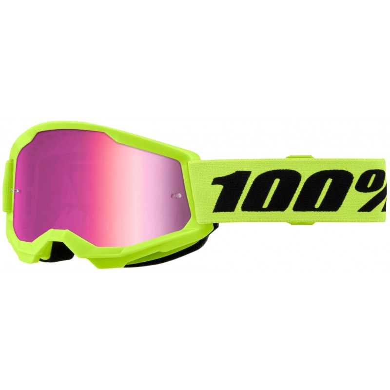 Мотоокуляри маска дитячі 100% Strata 2 Neon Yellow -Pink