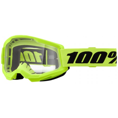 Мотоокуляри маска 100% Strata 2 Neon Yellow -Clear