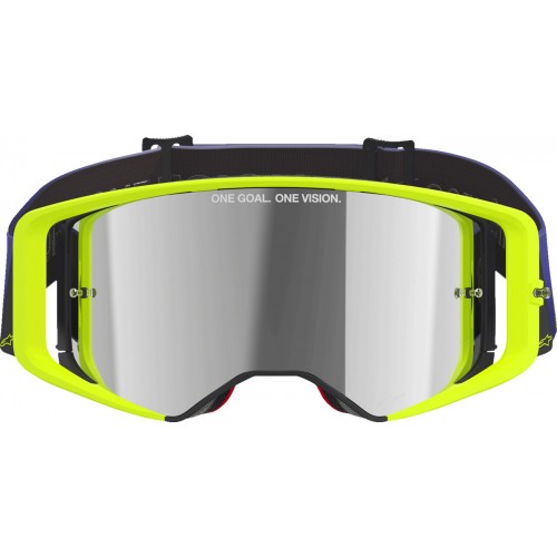 Мотоокуляри Маска Alpinestars Supertech Corp Purple/Yellow -Silver