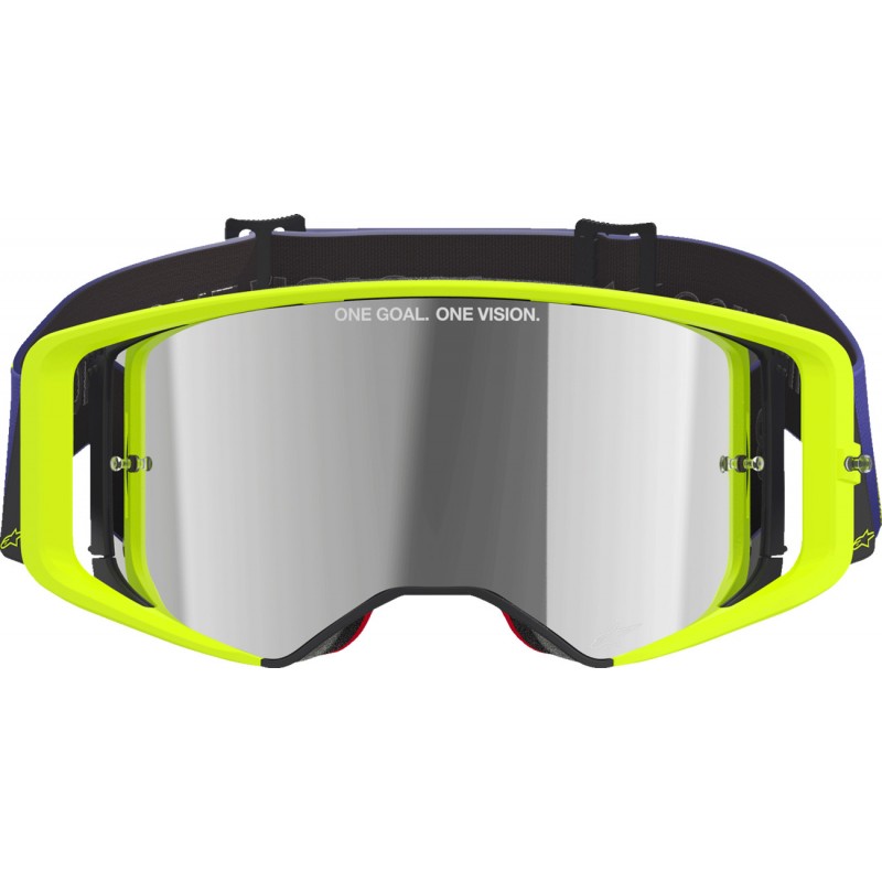 Мотоокуляри Маска Alpinestars Supertech Corp Purple/Yellow -Silver