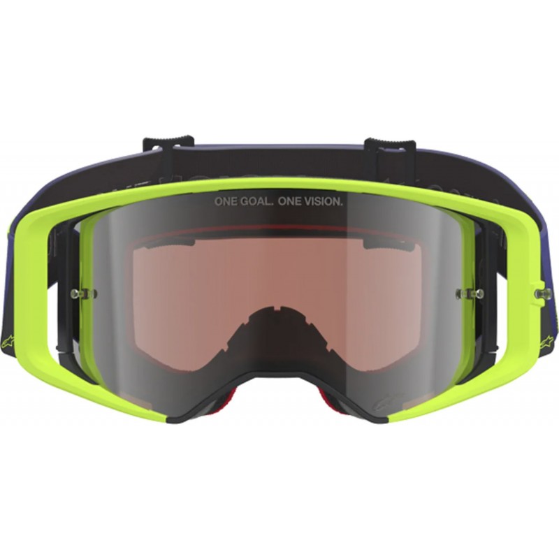Мотоокуляри Маска Alpinestars Supertech Corp Purple/Yellow -Silver