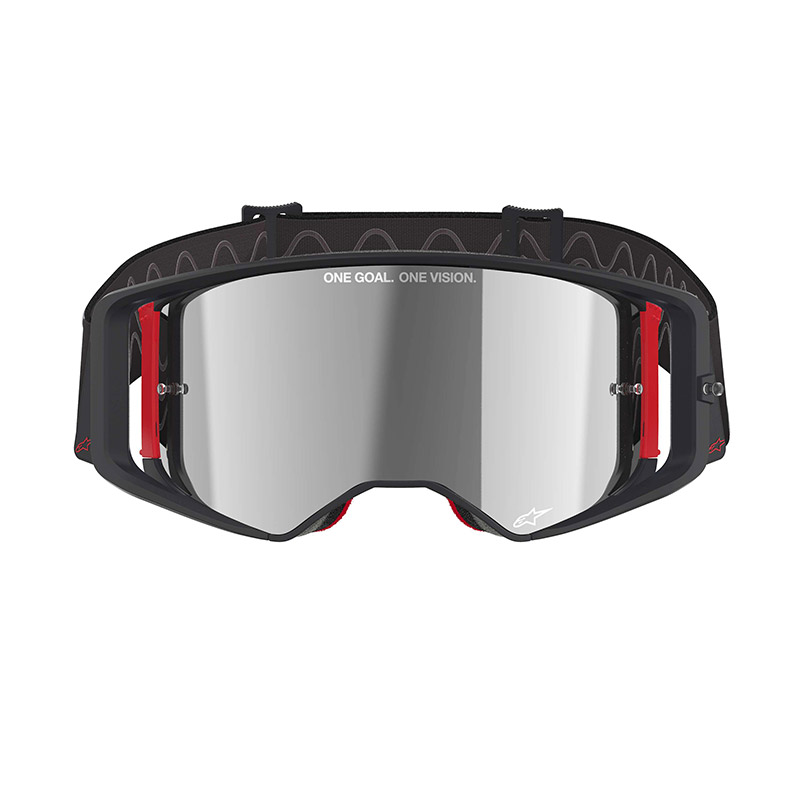 Мотокуляри кроссові Alpinestars Supertech Corp Black/Red -Silver