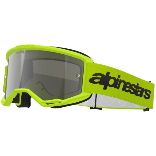 Мотоокуляри Маска Alpinestars Vision 3 Wordmark Yellow -Silver