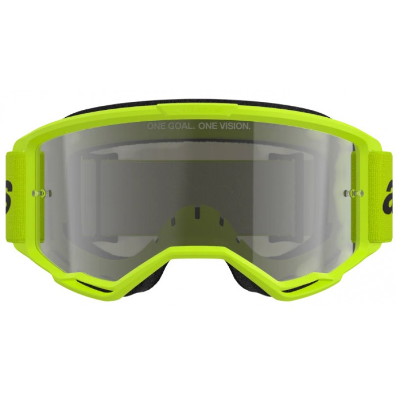 Мотоокуляри Маска Alpinestars Vision 3 Wordmark Yellow -Silver