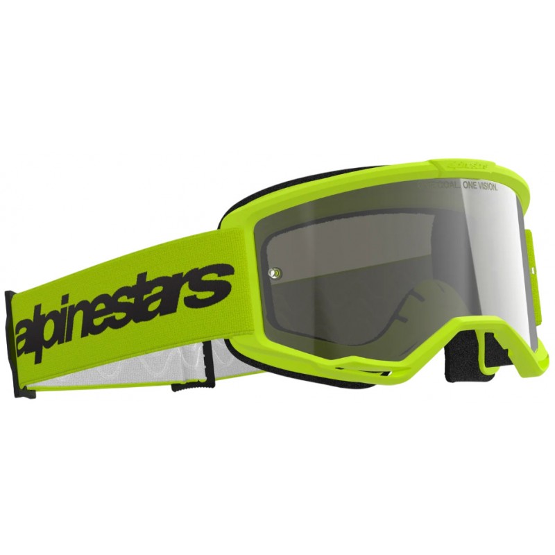 Мотоокуляри Маска Alpinestars Vision 3 Wordmark Yellow -Silver