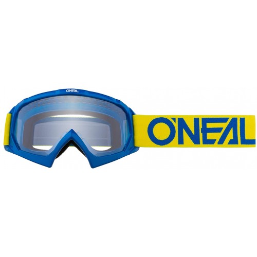 Мотоочки кроссовые детские Oneal B-10 Solid Yellow/Blue -Clear