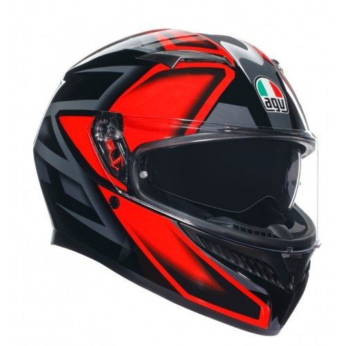 Мотошолом AGV K3 E2206 Compound Black Red