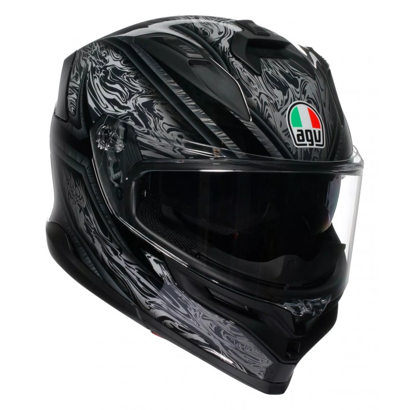 Мотошолом AGV K7 Damascus Black/Silver