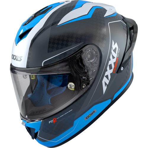 Мотошлем Axxis Cobra Rage A2 White Blue