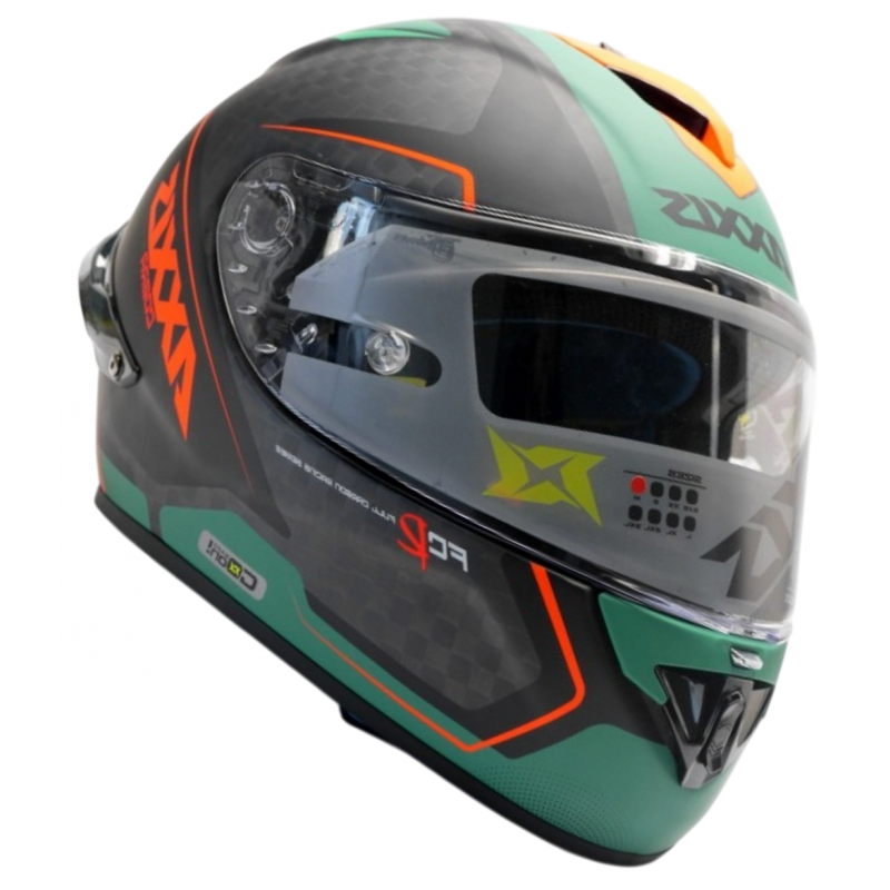 Мотошлем Axxis Cobra Rage A16 Black Green Matt