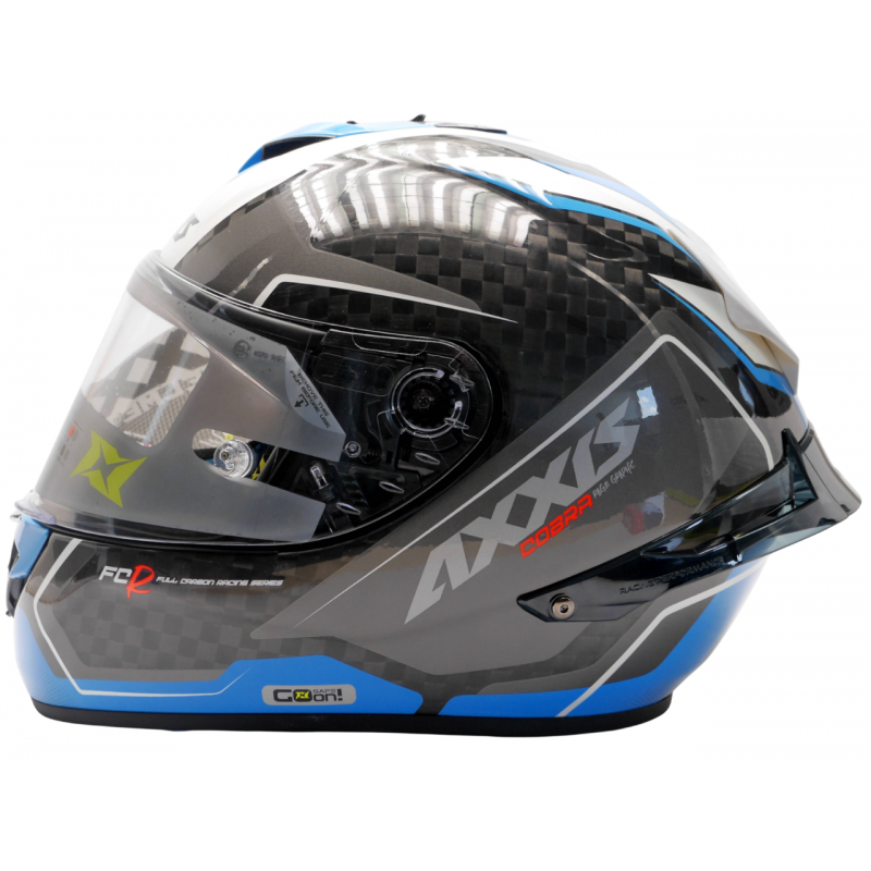 Мотошлем Axxis Cobra Rage A2 White Blue