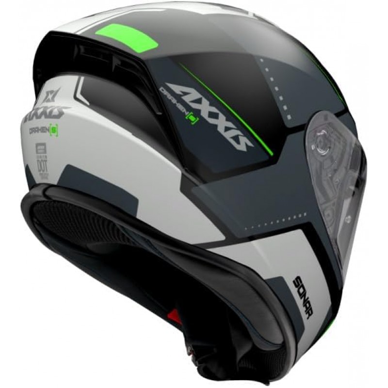 Мотошлем Axxis Draken S Sonar B16 Green Matt