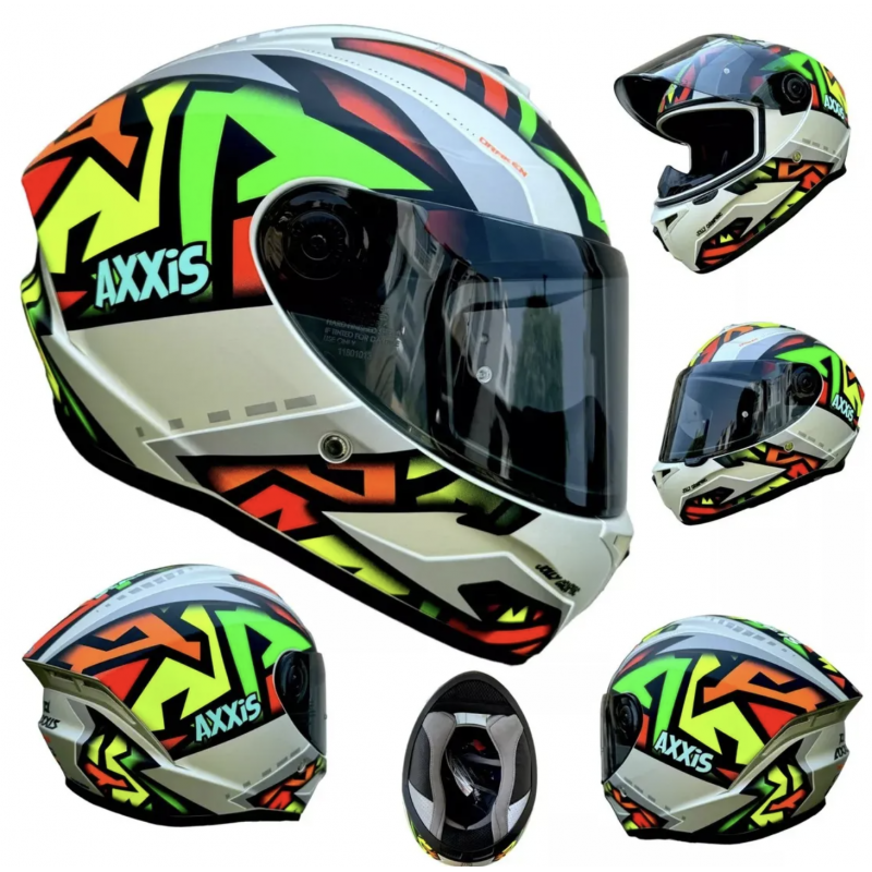 Мотошлем Axxis Draken S Jolly C2 Gray