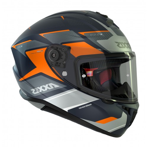 Мотошлем Axxis Draken S Sunray C4 Blue Grey Orange Matt