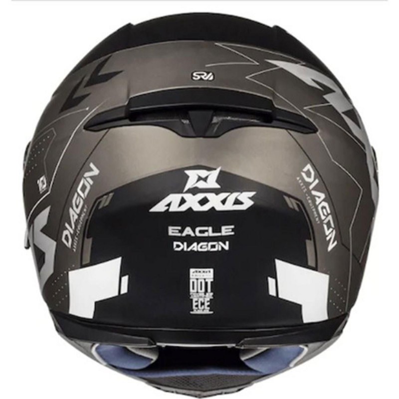 Мотошлем Axxis Eagle SV Diagon D3 White Matt