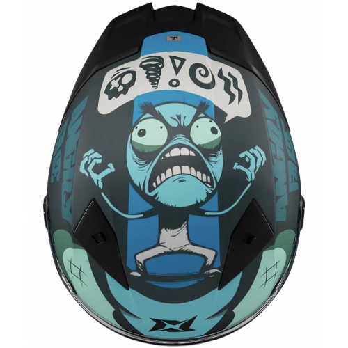 Мотошлем Axxis Fenix Angry C5 Blue Matt