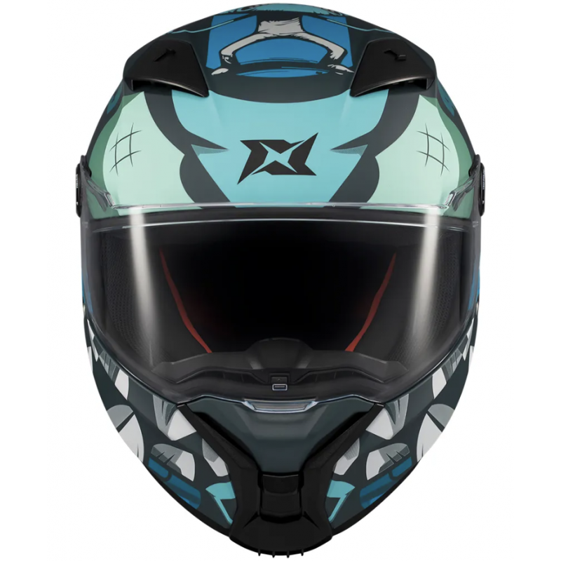 Мотошлем Axxis Fenix Angry C5 Blue Matt