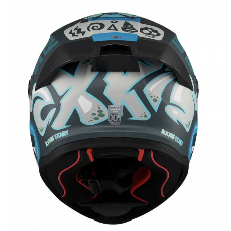 Мотошлем Axxis Fenix Angry C5 Blue Matt