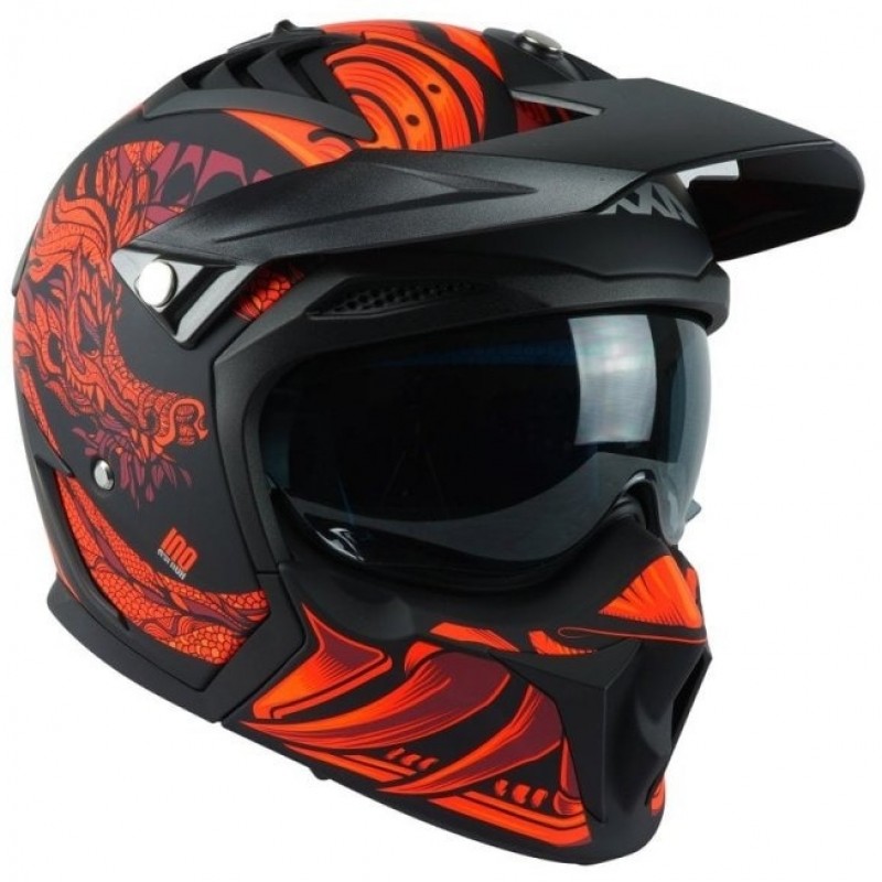 Мотошлем Axxis Hunter SV ONI B5 Red Matt