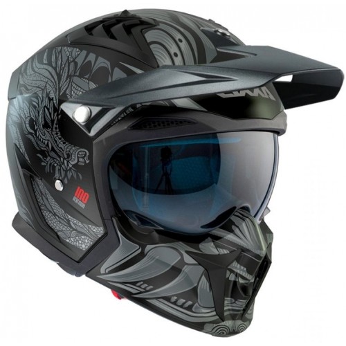 Мотошлем Axxis Hunter SV ONI B2 Gray Matt