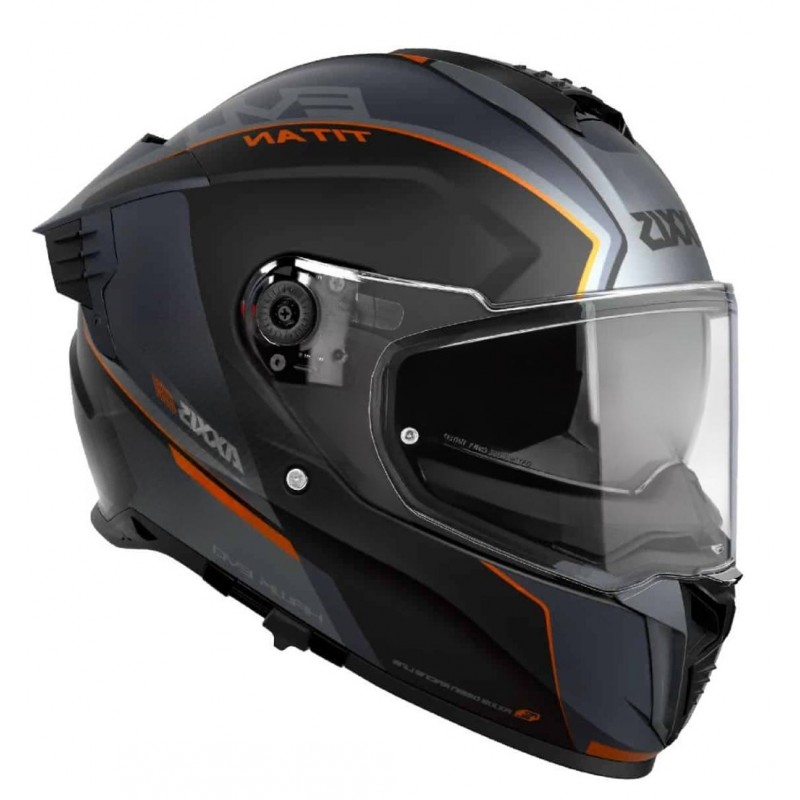 Мотошлем Axxis Hawk SV EVO Titan B4 Orange Matt