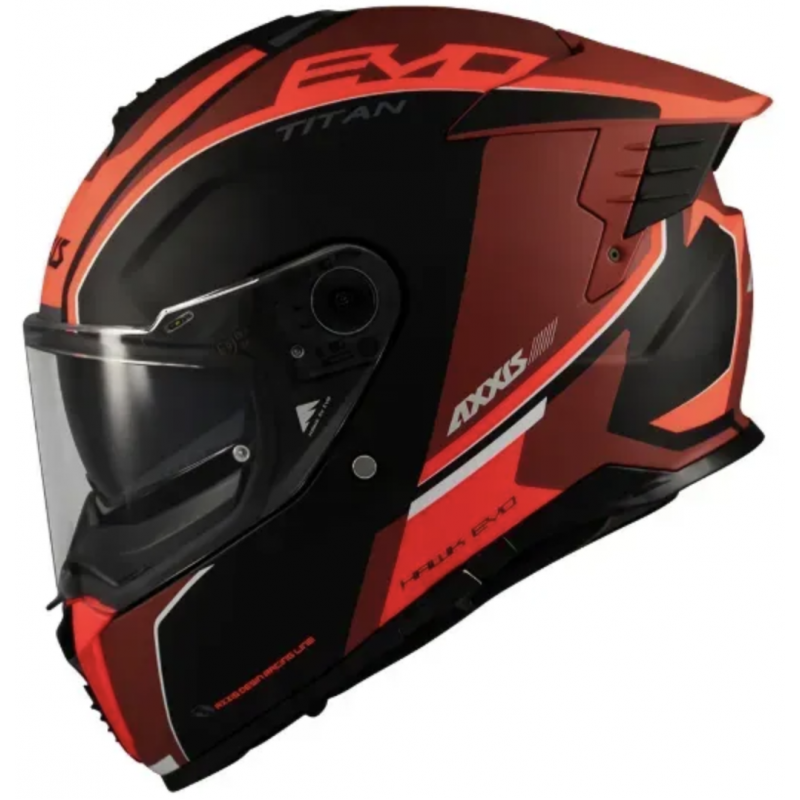 Мотошлем Axxis Hawk SV EVO Titan B5 Red Matt