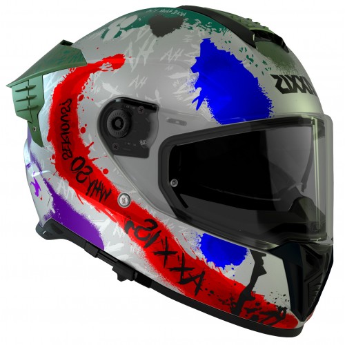 Мотошлем Axxis Hawk SV EVO Sick Joke A2 Grey Matt
